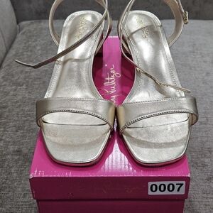 Lilly Pulitzer Metallic Gold Strappy Heels